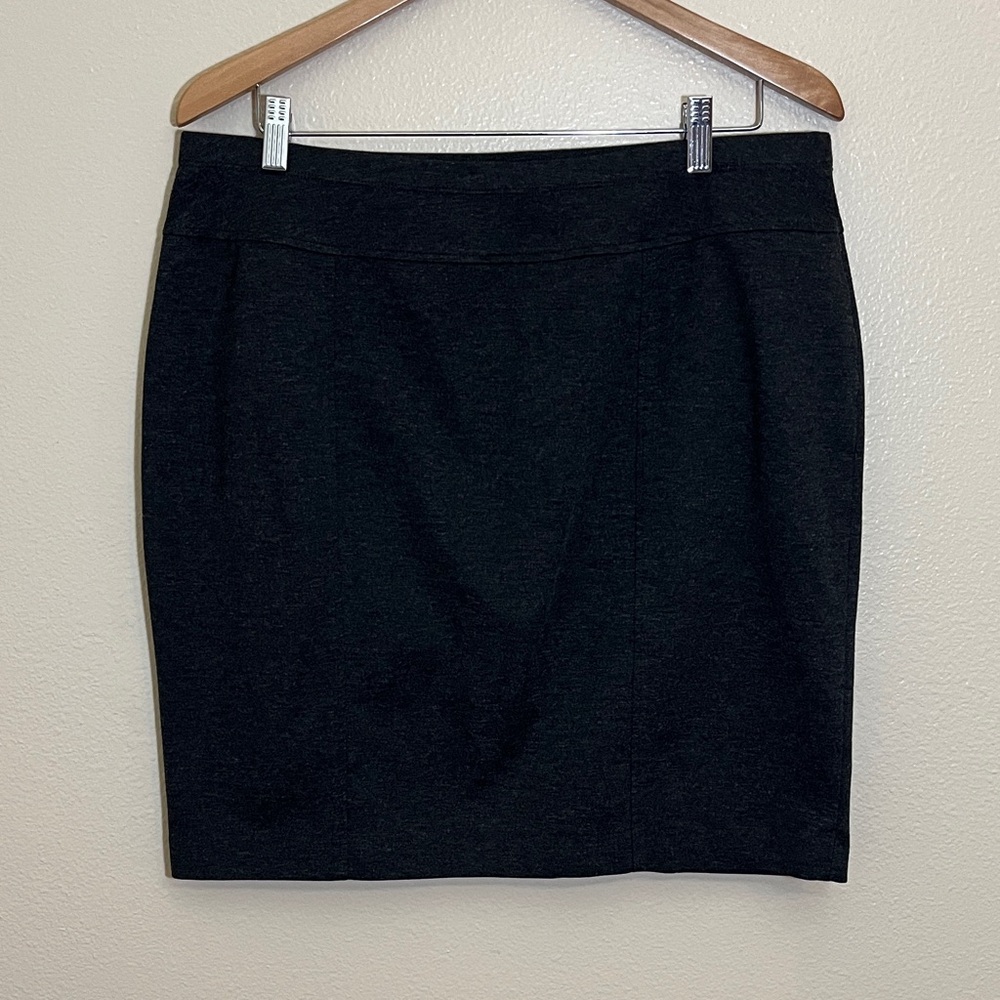 Ellen Tracy Dark Gray Business Casual Mini Skirt